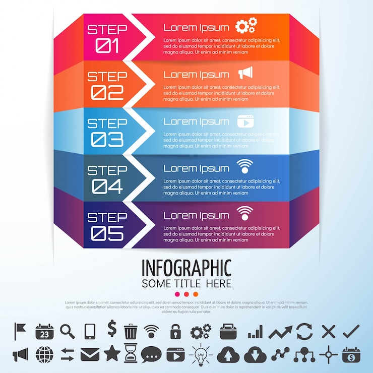 Vector gratuito plantilla de diseño de infografías de flecha