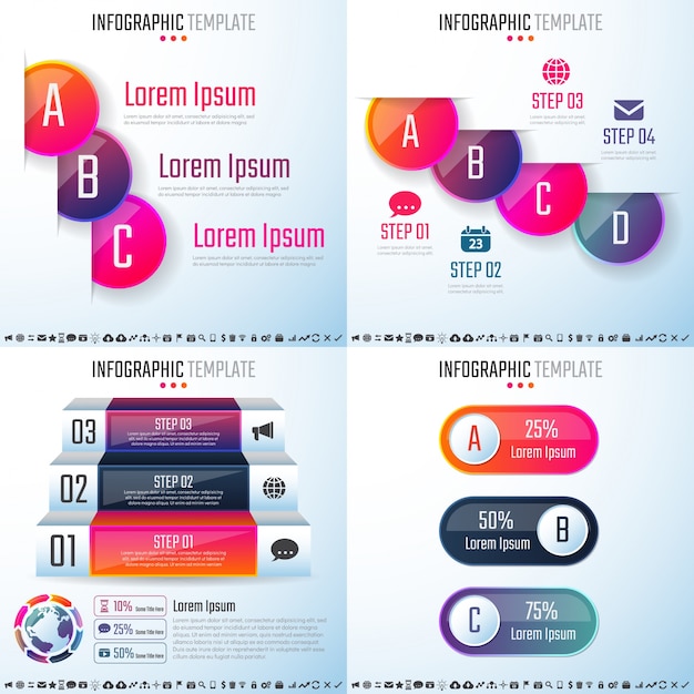 Plantilla de diseño de infografías