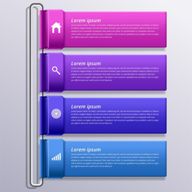 Plantilla de diseño infográfico con iconos