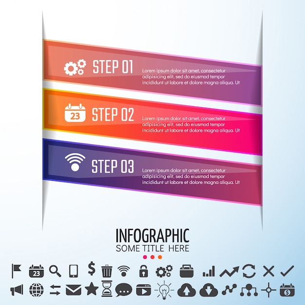 Vector gratuito plantilla de diseño de infographics