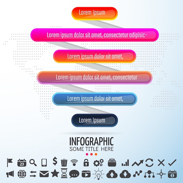 Vector gratuito plantilla de diseño de infographics