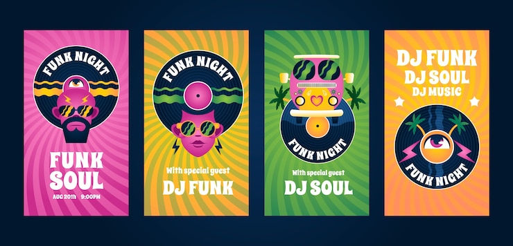 Vector gratuito plantilla de diseño de instagram de música