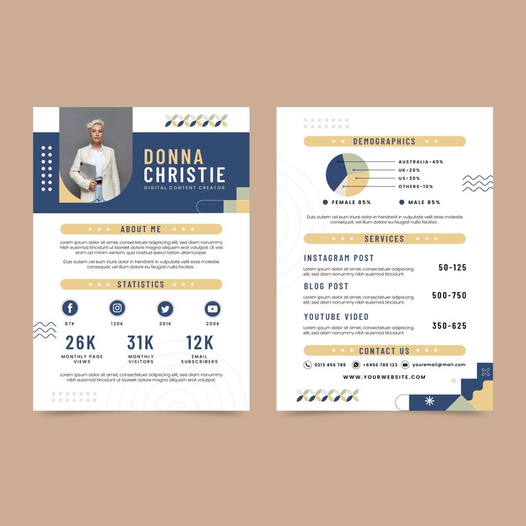 Vector gratuito plantilla de diseño de kit de medios