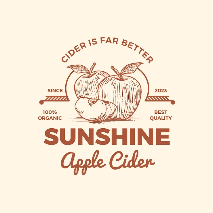 Vector gratuito plantilla de diseño de logo de sidra