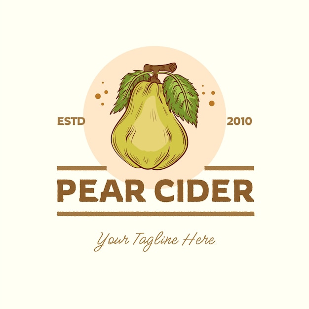 Plantilla de diseño de logo de sidra