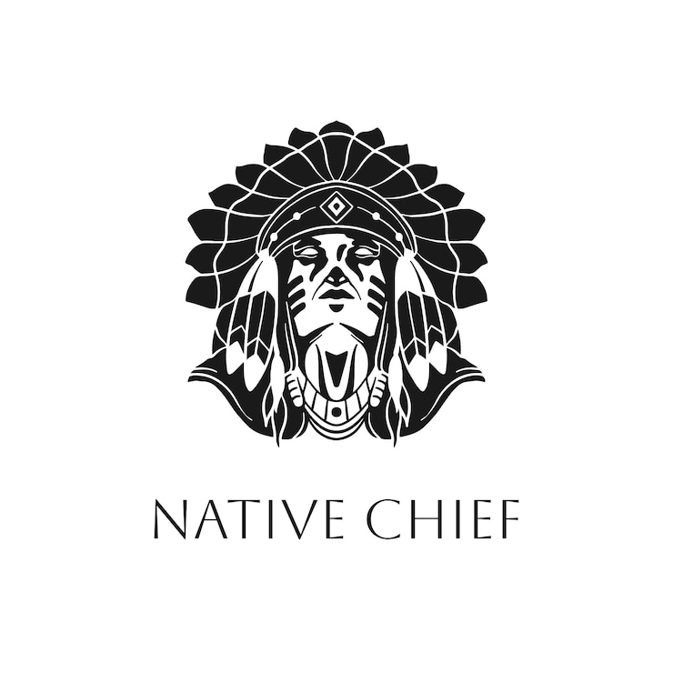 Vector gratuito plantilla de diseño de logotipo apache dibujado a mano