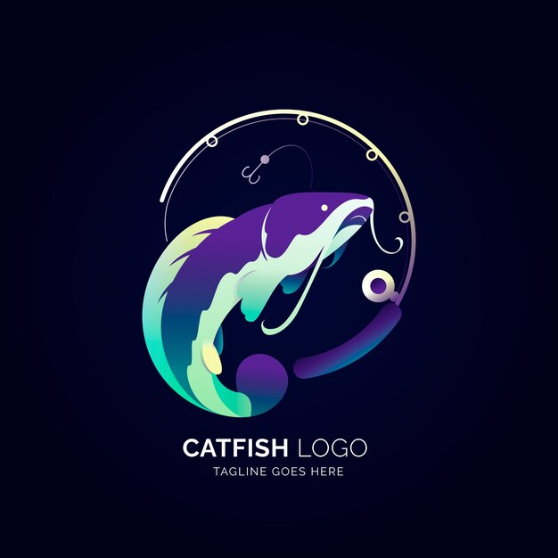 plantilla de diseño del logotipo del bagre