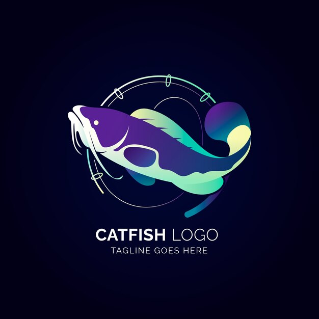 plantilla de diseño del logotipo del bagre