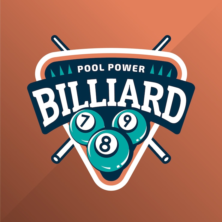 Vector gratuito plantilla de diseño de logotipo de billar