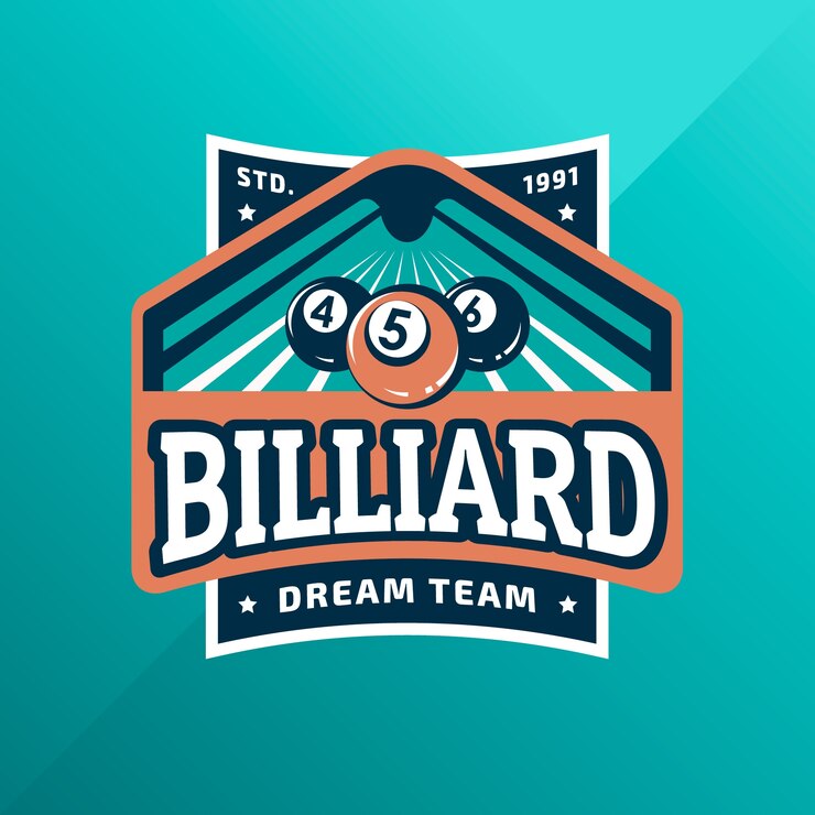 Vector gratuito plantilla de diseño de logotipo de billar