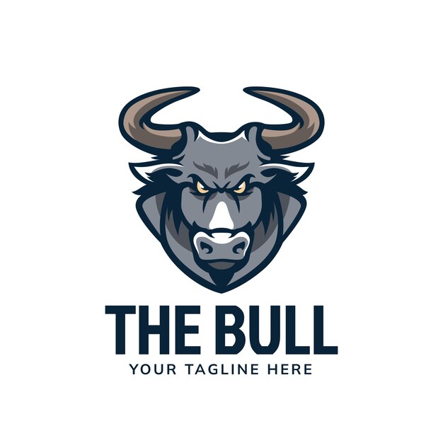 Plantilla de diseño de logotipo de Bull
