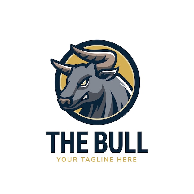 Plantilla de diseño de logotipo de bull