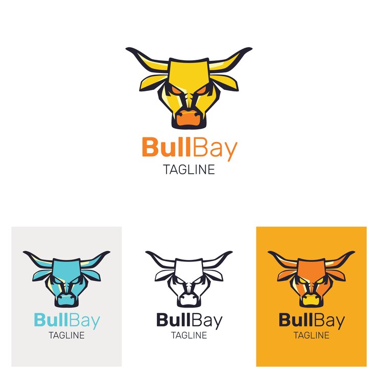 Vector gratuito plantilla de diseño de logotipo de bull