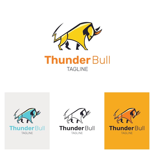 Vector gratuito plantilla de diseño de logotipo de bull