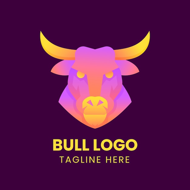 Plantilla de diseño de logotipo de Bull