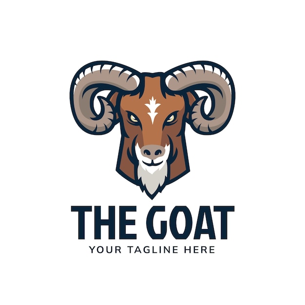 plantilla de diseño de logotipo de cabra