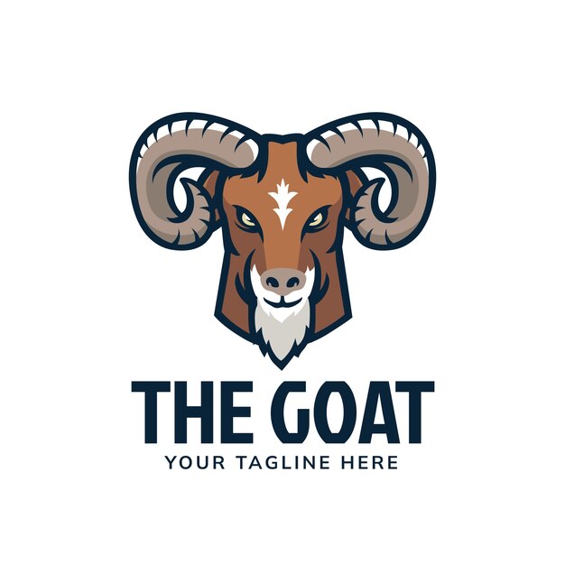 plantilla de diseño de logotipo de cabra