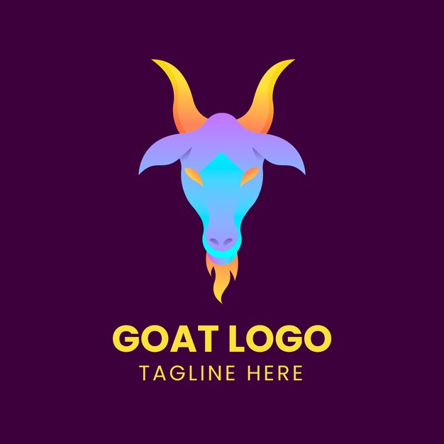 plantilla de diseño de logotipo de cabra
