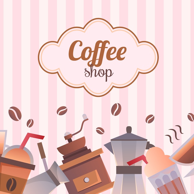 Plantilla de diseño de logotipo de cafetería. Emblema retro del café.