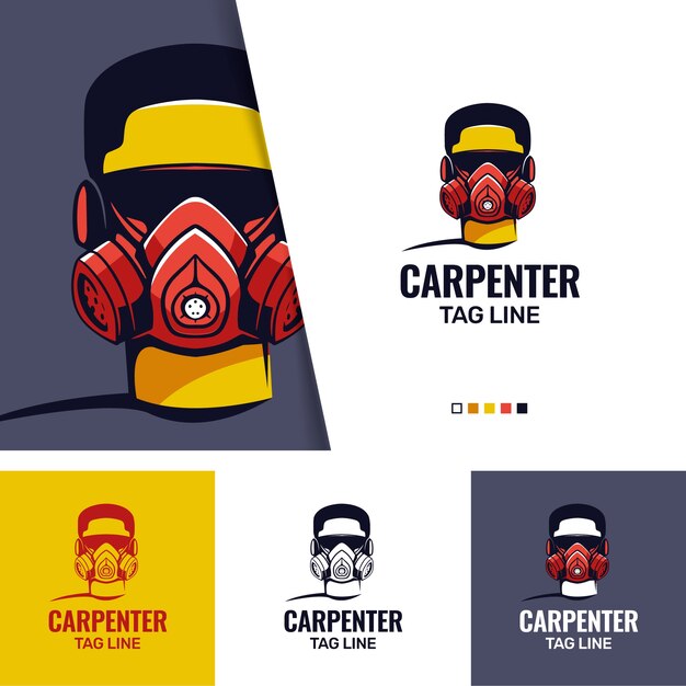 Plantilla de diseño de logotipo de carpintero