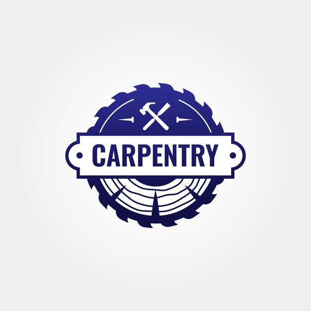 Plantilla de diseño de logotipo de carpintero