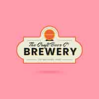 Vector gratuito plantilla de diseño de logotipo de cervecería