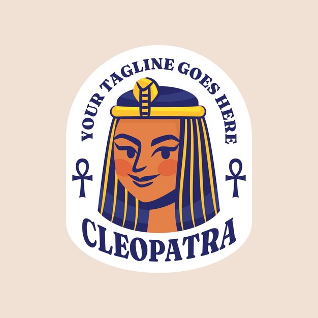 Plantilla de diseño de logotipo de Cleopatra