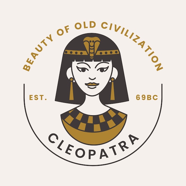Plantilla de diseño de logotipo de Cleopatra