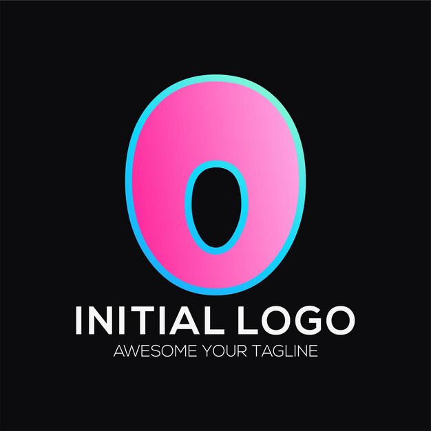 plantilla de diseño de logotipo de color inicial o moderna