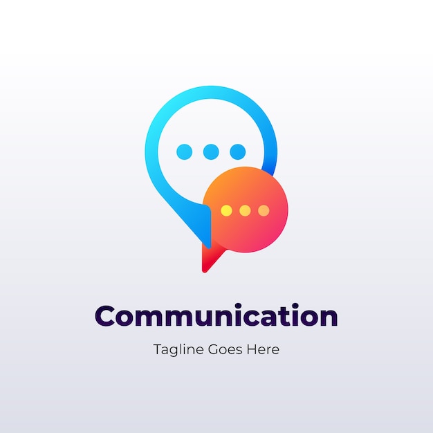 Plantilla de diseño de logotipo de comunicación