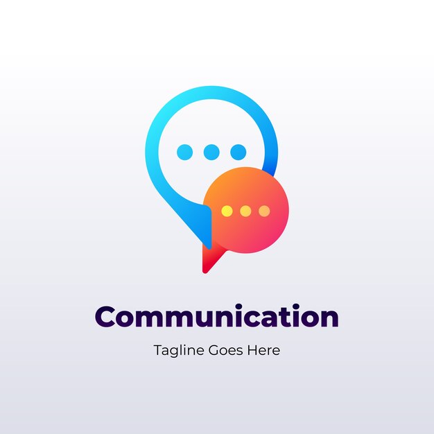 Plantilla de diseño de logotipo de comunicación