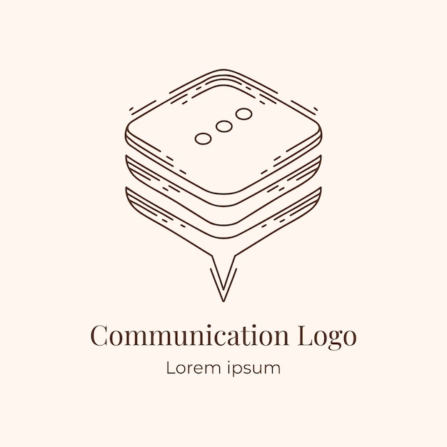 Vector gratuito plantilla de diseño de logotipo de comunicación