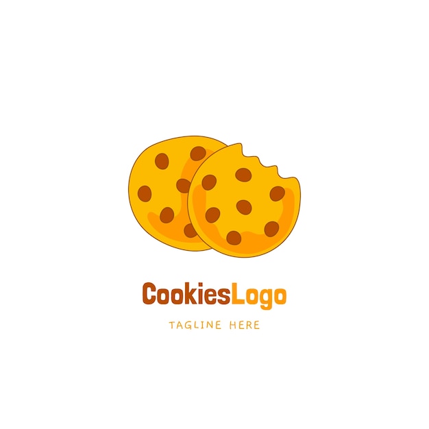 Plantilla de diseño de logotipo de cookies