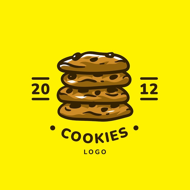 Plantilla de diseño de logotipo de cookies