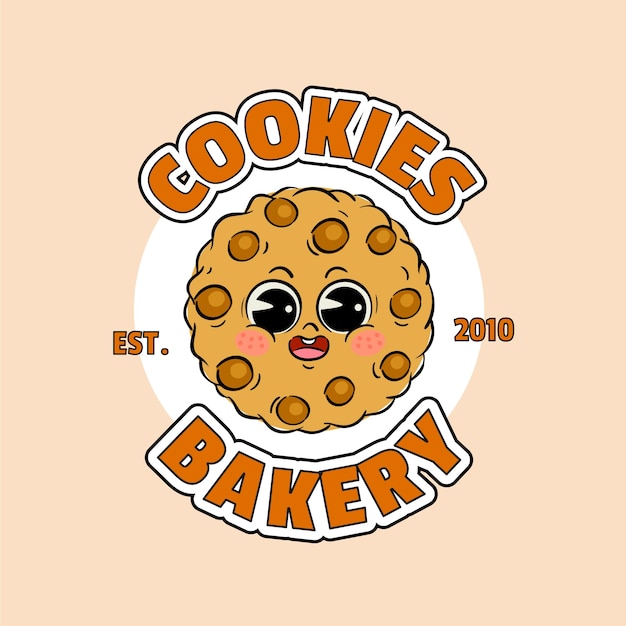 Plantilla de diseño de logotipo de cookies