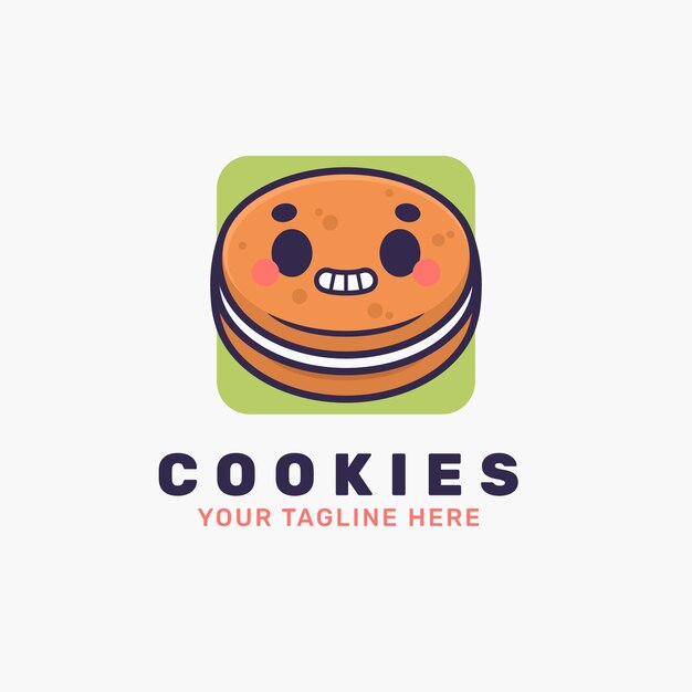 Plantilla de diseño de logotipo de cookies