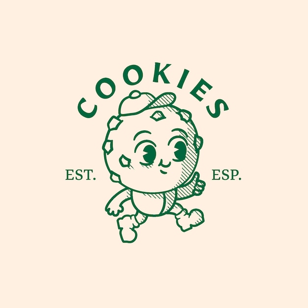 Plantilla de diseño de logotipo de cookies