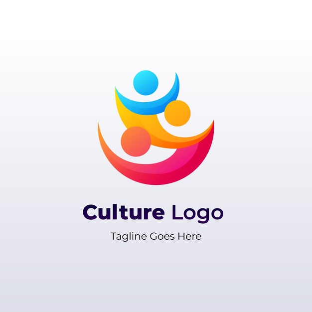 Plantilla de diseño de logotipo de cultura degradada
