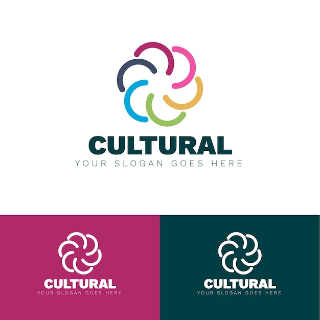 Vector gratuito plantilla de diseño de logotipo de cultura