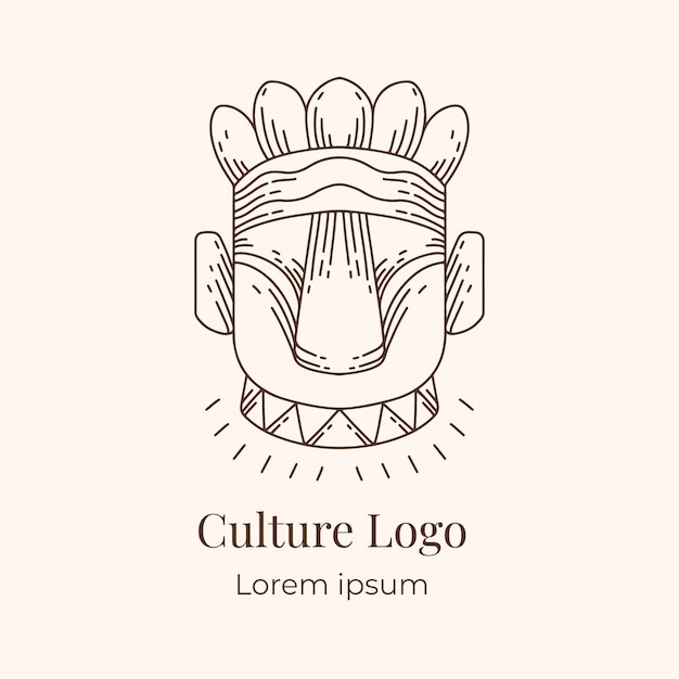 Vector gratuito plantilla de diseño de logotipo de cultura