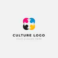 Vector gratuito plantilla de diseño de logotipo de cultura