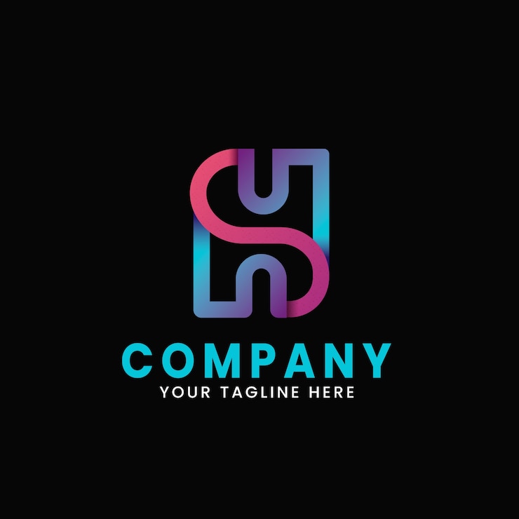 Vector gratuito plantilla de diseño de logotipo degradado sh