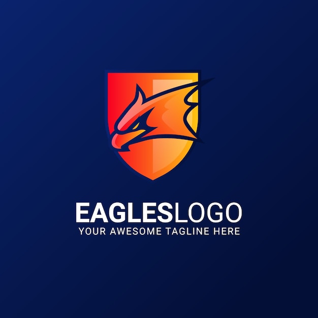 Vector gratuito plantilla de diseño de logotipo de eagle