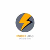 Vector gratuito plantilla de diseño de logotipo de energía