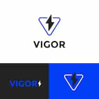 Vector gratuito plantilla de diseño de logotipo de energía