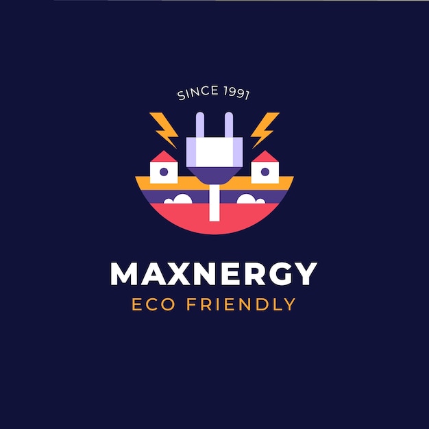 Vector gratuito plantilla de diseño de logotipo de energía