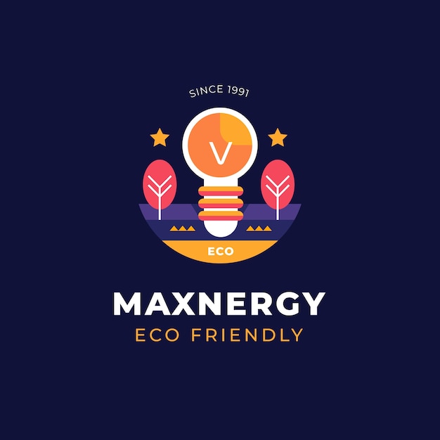 Vector gratuito plantilla de diseño de logotipo de energía