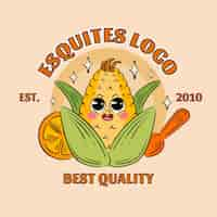 Vector gratuito plantilla de diseño de logotipo de esquites