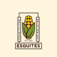 Vector gratuito plantilla de diseño de logotipo de esquites