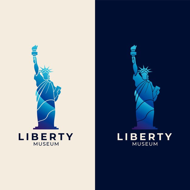 plantilla de diseño del logotipo de la Estatua de la Libertad
